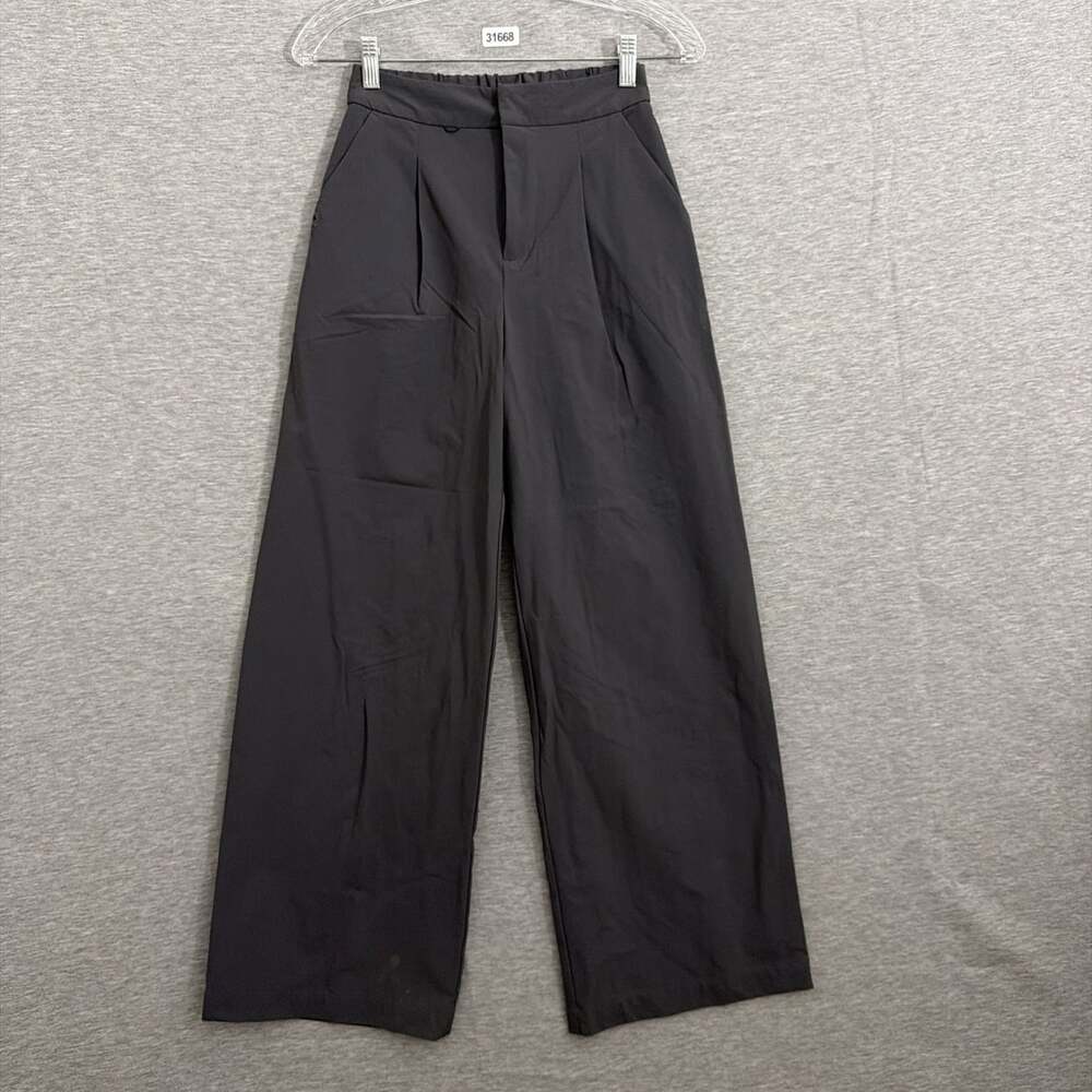 Figs Pro Women's Size XXS Gray Tech Stretch Wide Leg Pleated Pants